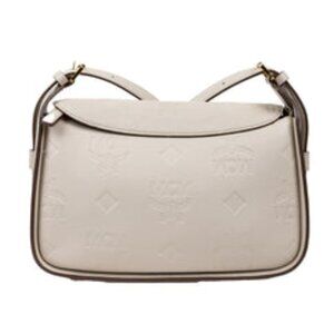 MCM Cream Aren Hobo Crossbody